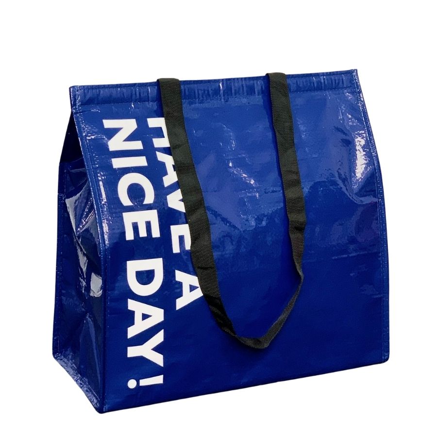 Laminated cooler bag insulated with logo – Blue color