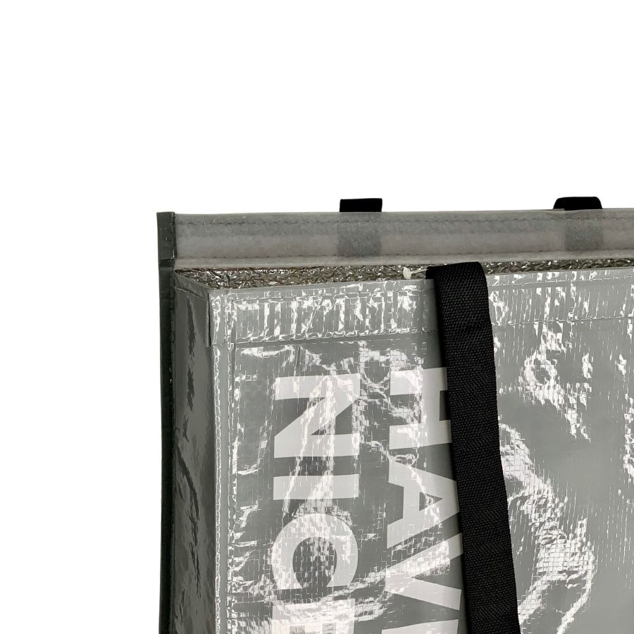 Laminated cooler bag insulated with logo – Gray color