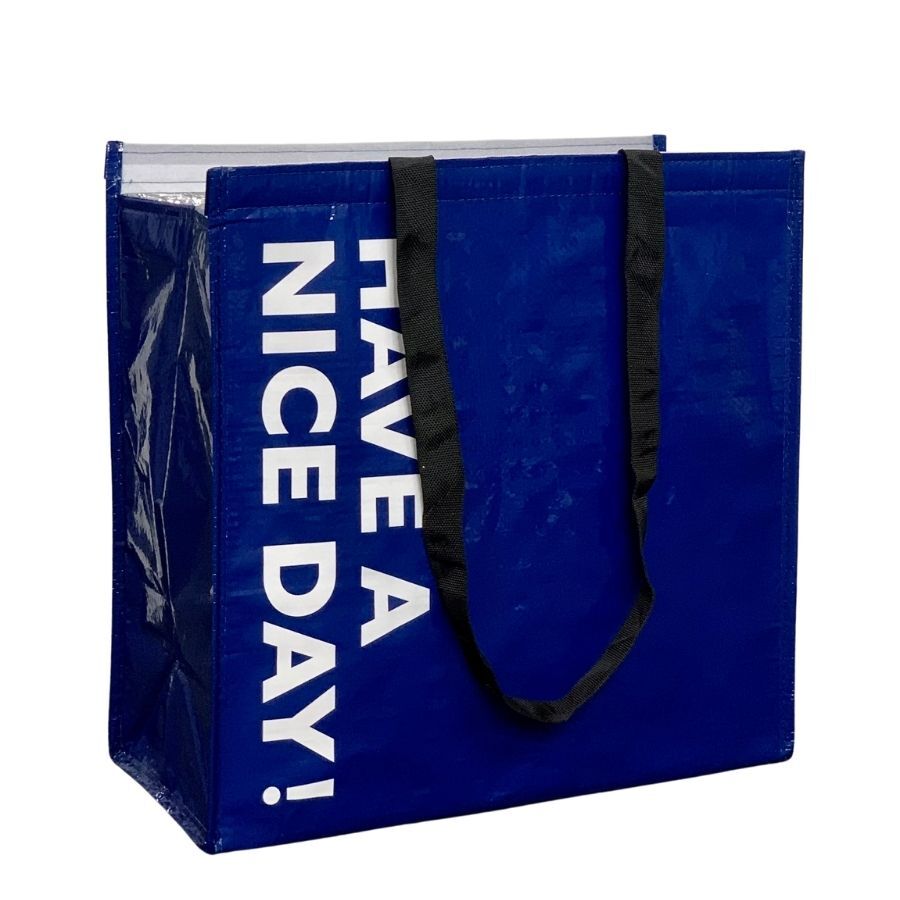 Laminated cooler bag insulated with logo – Blue color